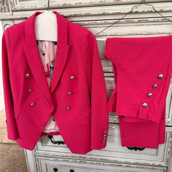 White House Black Market Jackets & Blazers - White House Black Market Fuchsia Blazer and Pants Set